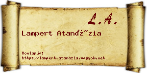 Lampert Atanázia névjegykártya